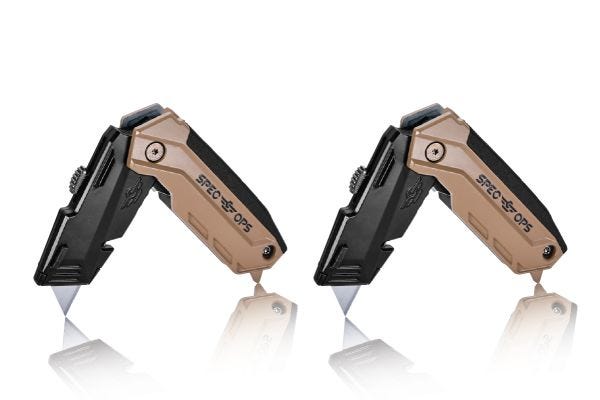 RETRACTABLE-BLADE FOLDING UTILITY KNIFE, 2 PACK
