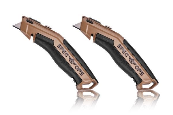 Retractable-Blade Utility Knife, 2PK