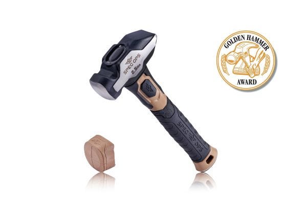 2.5lb Blacksmith Sledge Hammer, with Soft Mallet Cap