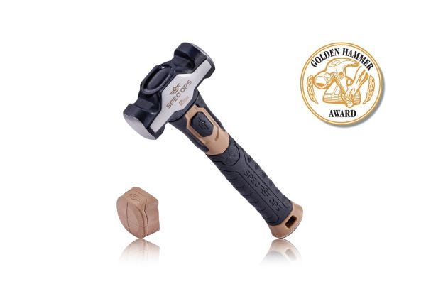 2lb Drilling Sledge Hammer, with Soft Mallet Cap