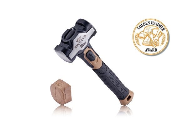 3lb Drilling Sledge Hammer, with Soft Mallet Cap